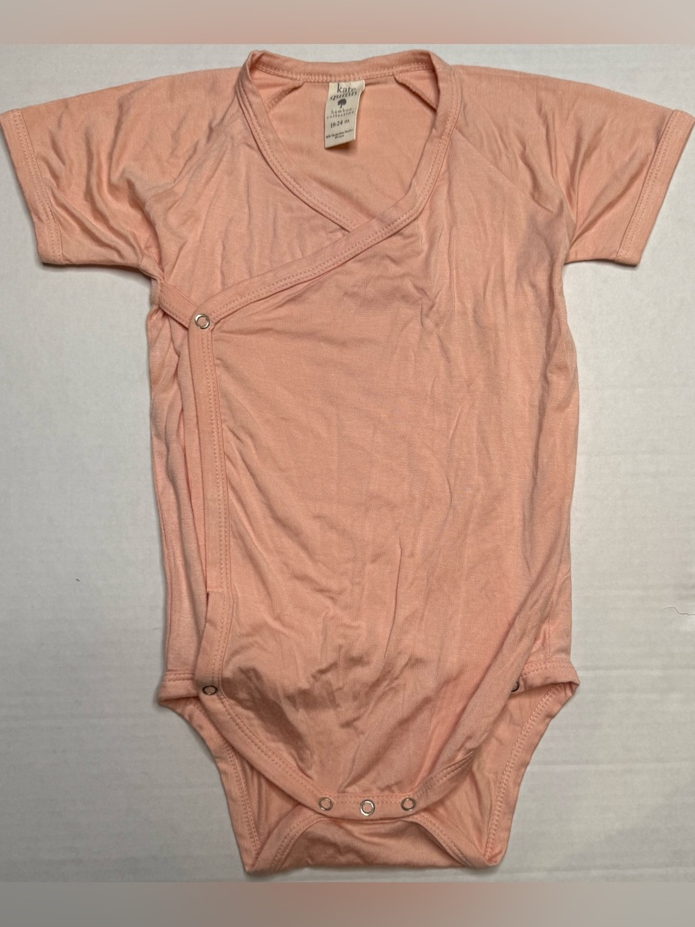 Kate Quinn Bamboo Wrap Bodysuit Pink 18-24M
